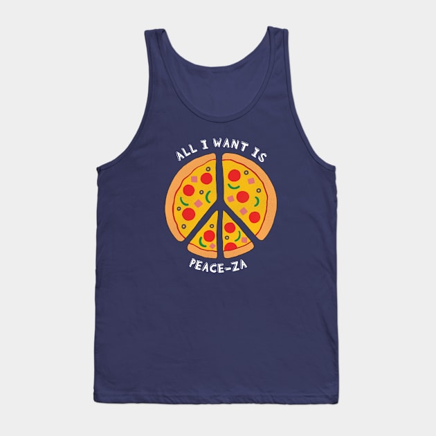 Love Pizza Love Peace Tank Top by awesomesaucebysandy